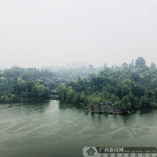 網(wǎng)媒記者走進璧山秀湖公園 煙雨朦朧美如畫